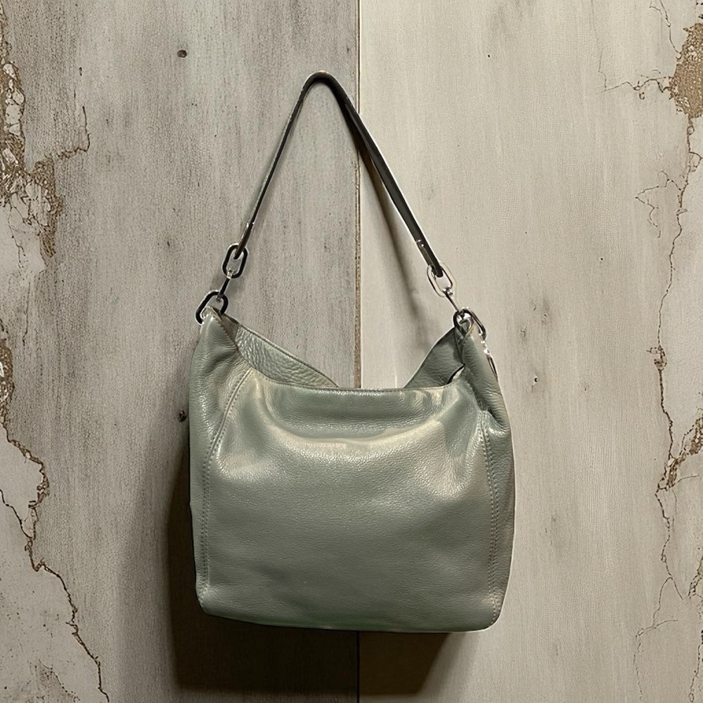 Michael Kors Fulton Elegant Green Leather Shoulder Bag - Picture 5 of 8